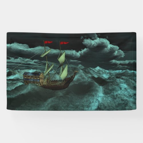 A Wild and Stormy Sea Banner