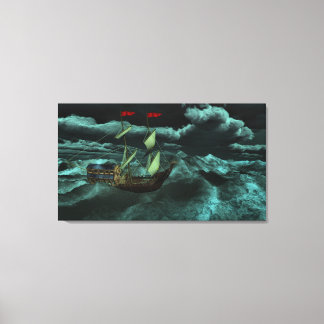 A Wild and Stormy Sea Canvas Print