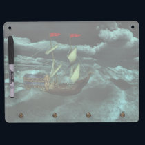 A Wild and Stormy Sea Dry Erase Board