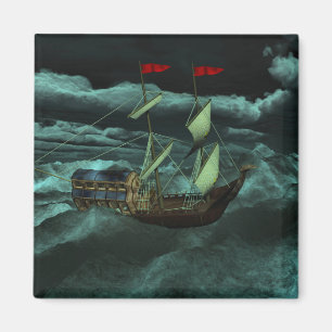 A Wild and Stormy Sea Magnet