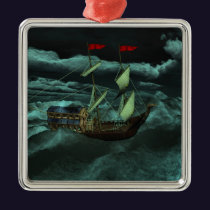 A Wild and Stormy Sea Ornament