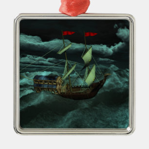 A Wild and Stormy Sea Ornament