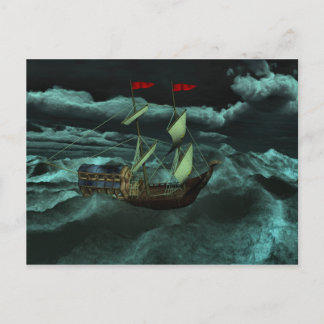 A Wild and Stormy Sea Postcard