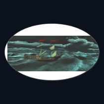 A Wild and Stormy Sea Stickers