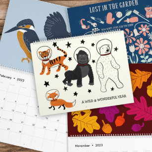 A Wild and Wonderful Year Illustrated Calendar