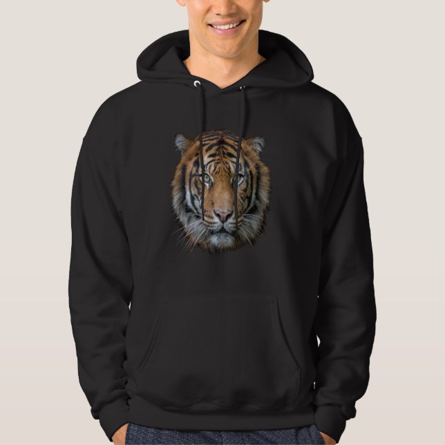 A wild Bengal Tiger face Hoodie (Front)