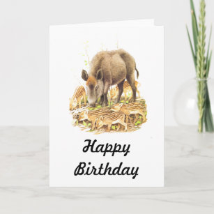 Personalized Illustration Of Wild Boar Gifts On Zazzle