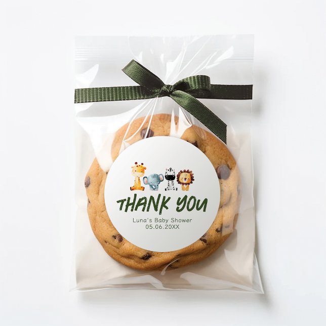 A Wild One Is On The Way Safari Baby Favor Sticker (Creator Uploaded)