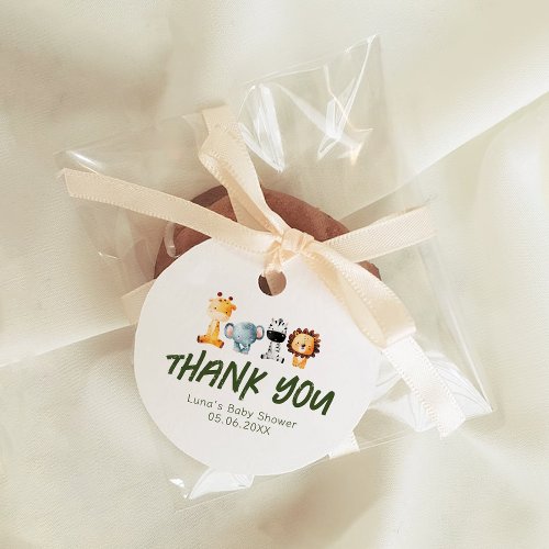 A Wild One Is On The Way Safari Baby Shower Favor Tags