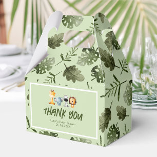 A Wild One Is On The Way Safari Baby Shower Gable Favor Boxes