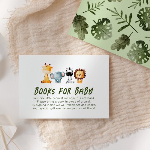 A Wild One Is On The Way Safari Books For Baby Enclosure Card