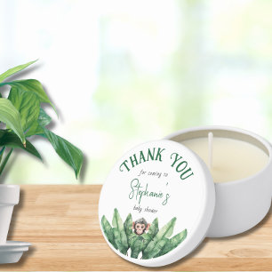 A Wild One Safari Animals Baby Shower Thank You Mini Candle Favors