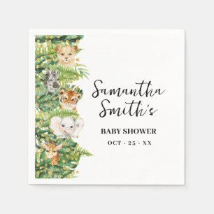 A Wild One Safari Baby Shower Party Decor Napkins