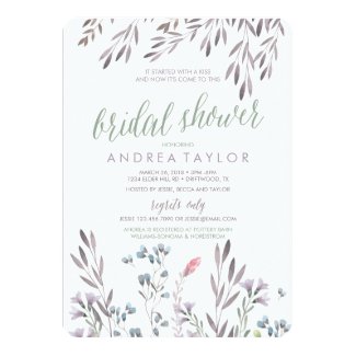 A Wildflower Wedding Bridal Shower Invitation