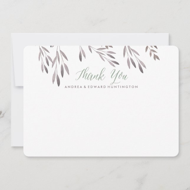 A Wildflower Wedding Flat Thank You Card (Front)