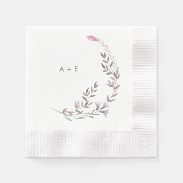 A Wildflower Wedding Paper Napkins (Front)