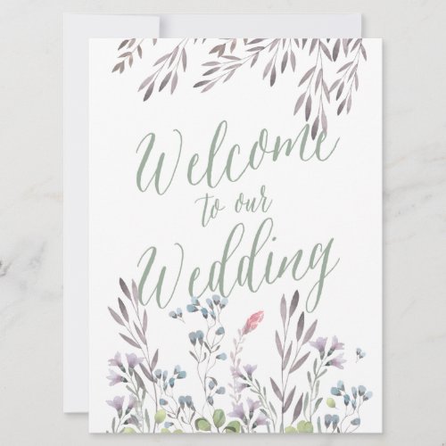 A Wildflower Wedding _ Welcome Sign Invitation