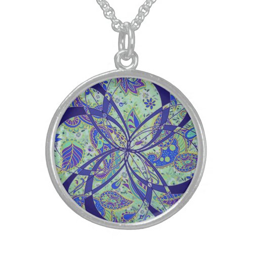 A Wind of Color Dangled Sterling Silver Necklace