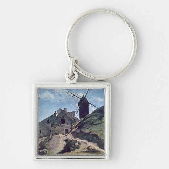 A Windmill at Montmartre, 1840-45 Keychain (Front)