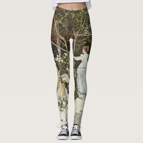 A Windmill at Zaandam Claude Monet      Leggings