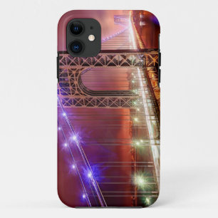 A windy and rainy evening view from Fort Lee iPhone 11 Case