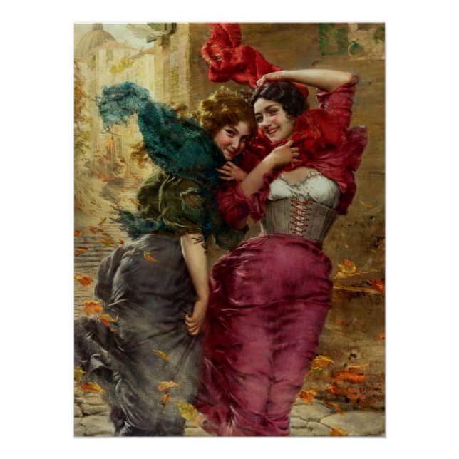 A Windy Day by  Gaetano Bellei Poster (Front)
