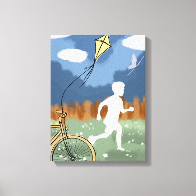 A Wing Ahead II – Childhood Freedom & Play Canvas Print (Front)