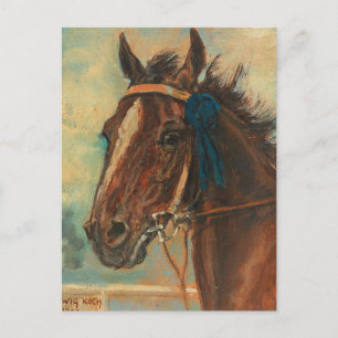 A Winning Horse Ludwig Koch Postcard