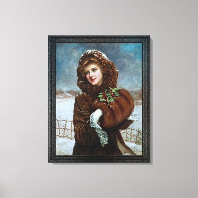 A Winter Beauty by Francois Martin-Kavel Canvas Print (Front)