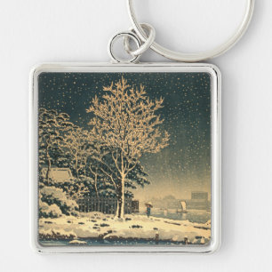 A Winter Day on Sumida River in Japan Keychain