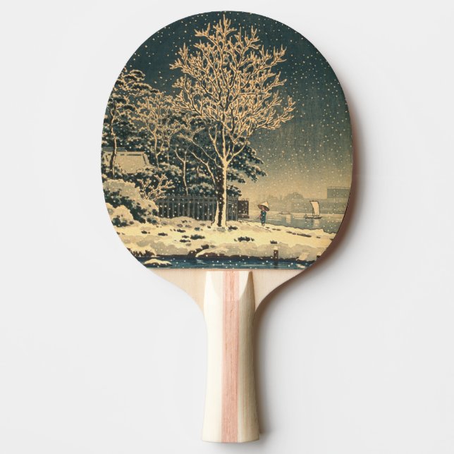 A Winter Day on Sumida River in Japan Ping Pong Paddle (Front)