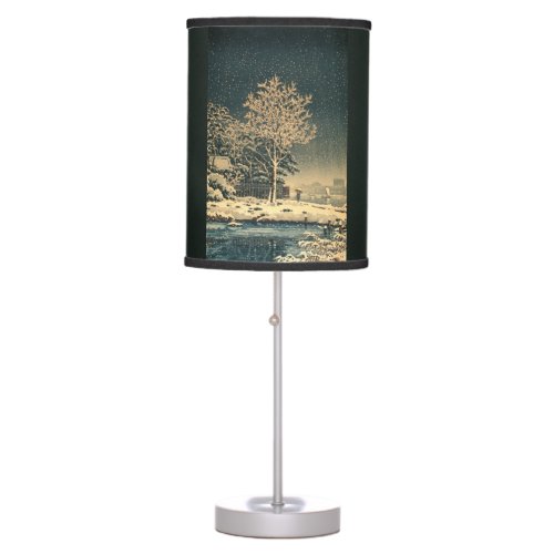 A Winter Day on Sumida River in Japan Table Lamp