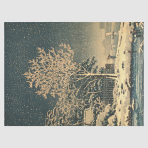 A Winter Day on Sumida River in Japan Tissue Paper