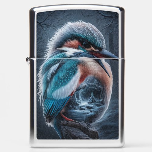 A Winter Kingfishers Reverie Zippo Lighter