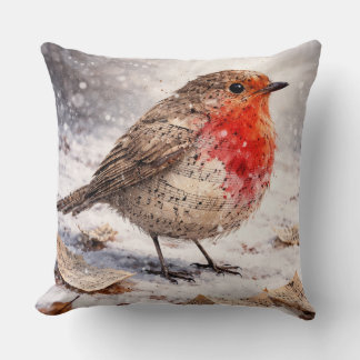 A Winter Melody Throw Pillow