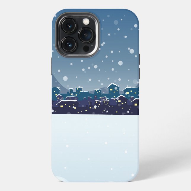 A Winter Night Background iPhone Case (Back)