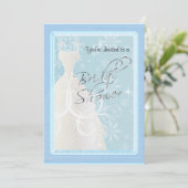 A Winter Snowfall Bridal Shower Invitation (Standing Front)