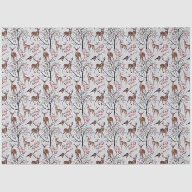 A Winter Woodland Series Design 3 Tissue Paper (Front)