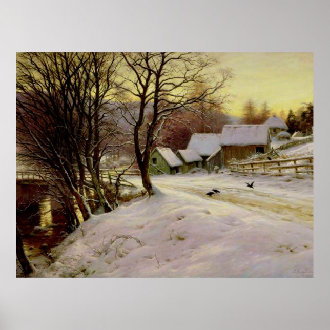 A Winter's Morning, famous painting, Poster (Front)