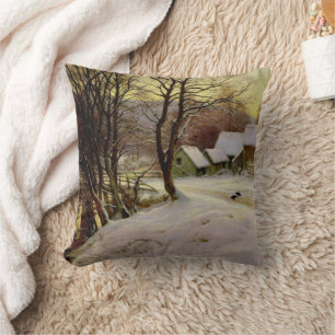 A Winter's Morning, famous painting, Throw Pillow