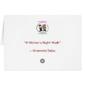 "A Winter's Night Walk" Cards (Back Horizontal)