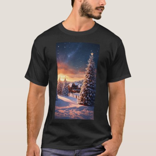 A Winters Tale Enchanting Christmas Design T_Shirt