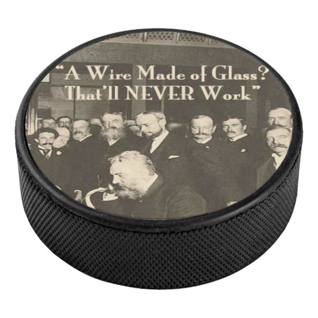 A Wire Made of Glass Humorous Tech Hockey Puck (3/4)