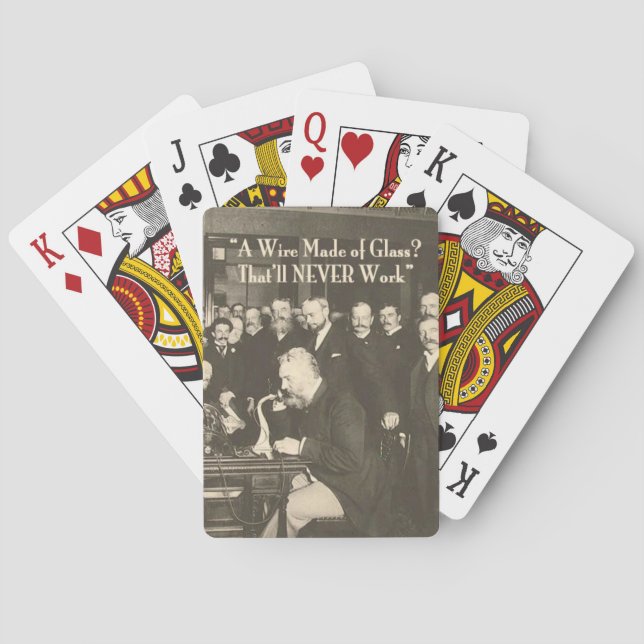 A Wire Made of Glass Humorous Tech Poker Cards (Back)
