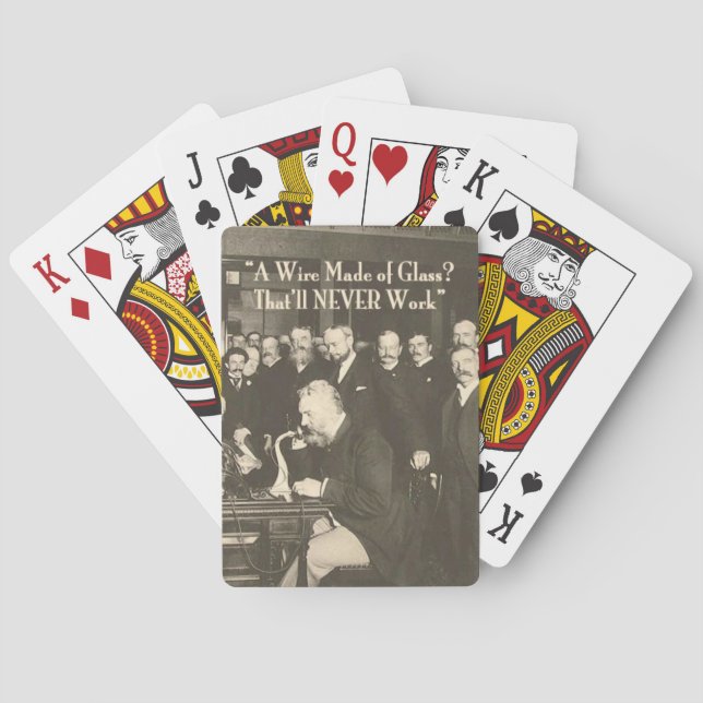 A Wire Made of Glass Humorous Tech Poker Cards (Back)