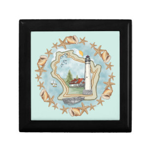 A Wisconsin Shells Lighthouse Gift Box
