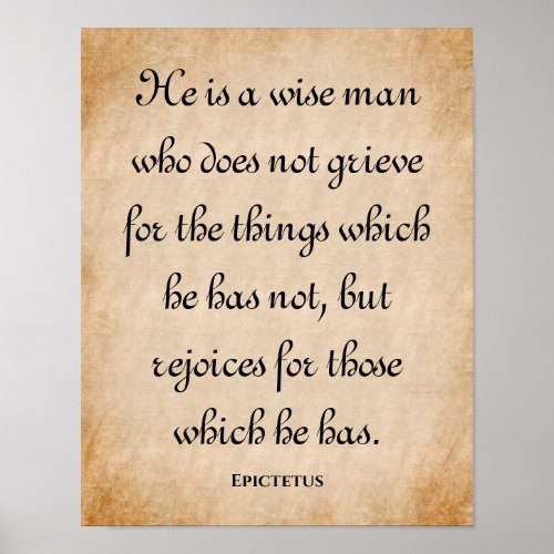 A Wise Man Rejoices Inspirational Quote Poster