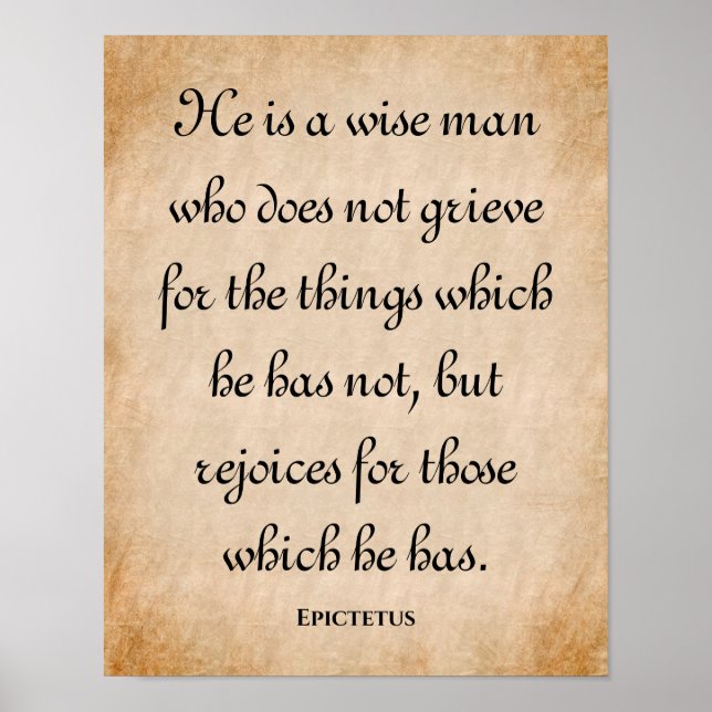 A Wise Man Rejoices... Inspirational Quote Poster (Front)