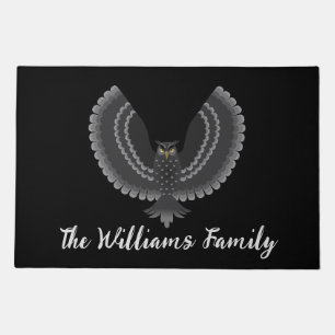 A Wise Owl, Personalized Family Name Doormat