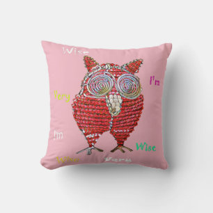 A wise owl pillow